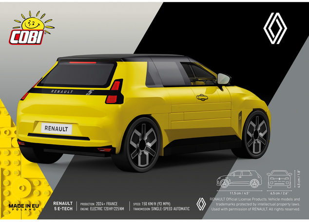 Cobi Renault 5 e-tech 1:35 Žltá