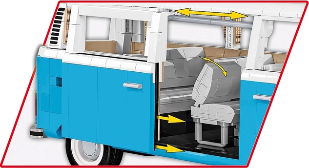 Cobi Volkswagen Transporter T2b Bus, 1:12, 2300 k