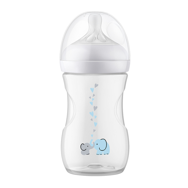 Philips AVENT Natural Response Flasche mit AirFree-Ventil 260 ml, 1 Monat+ Elefant