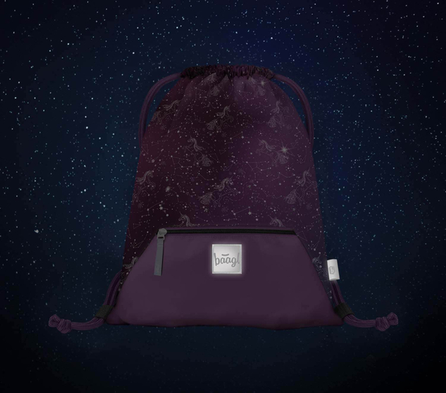 BAAGL Vrecko s priehradkou na zips Unicorn Universe