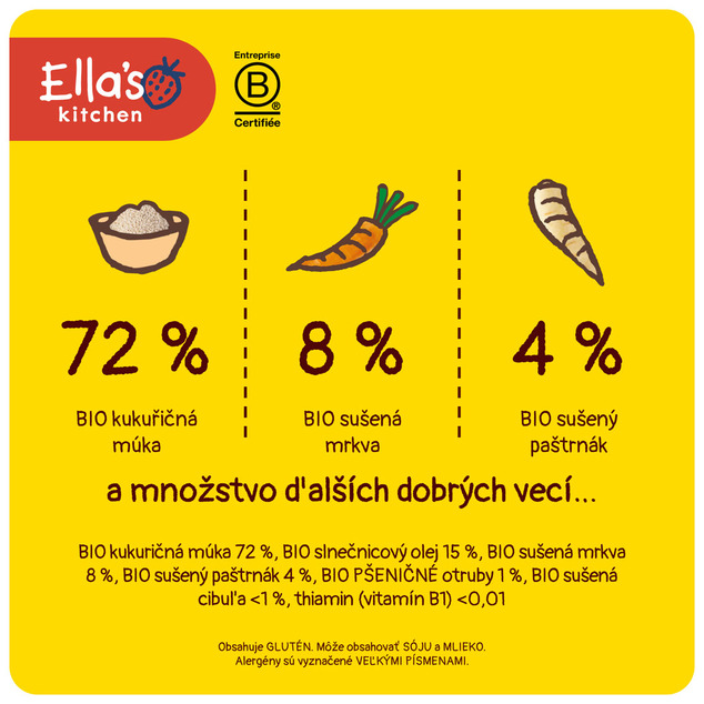 Ella's Kitchen BIO Chrumky mrkva a paštrnák (20 g)