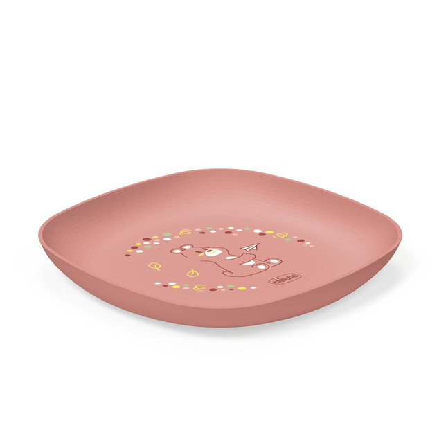 CHICCO Set za jelo - zdjelica i tanjur pink 12m+