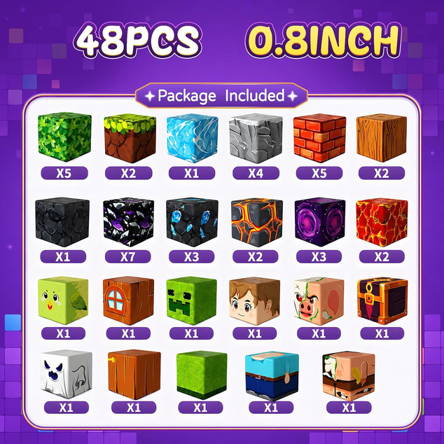 Stavebnice Magnet Cube Zone - Forest Portal 48 dielov