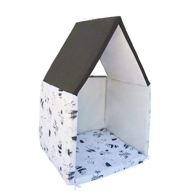 Tappetino da gioco pieghevole imbottito per bambini 5 in 1, Black&amp;White