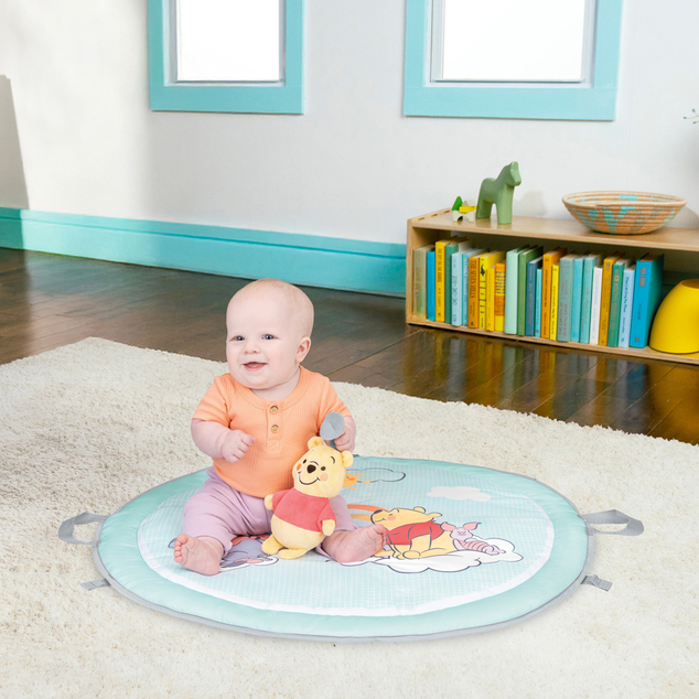 DISNEY BABY Razvojna deka za igru za motoričke i osjetilne vještine, obostrana Winnie the Pooh ™ Hu