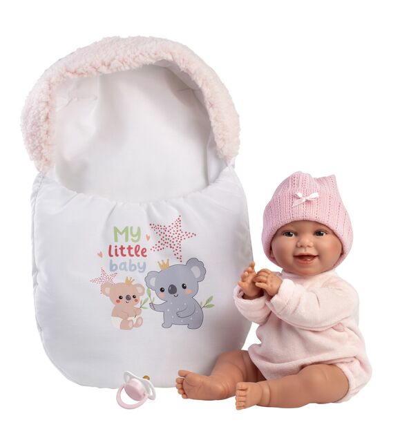 Llorens 63806 NEW BORN - muñeca bebé realista con sonidos y cuerpo de tela suave