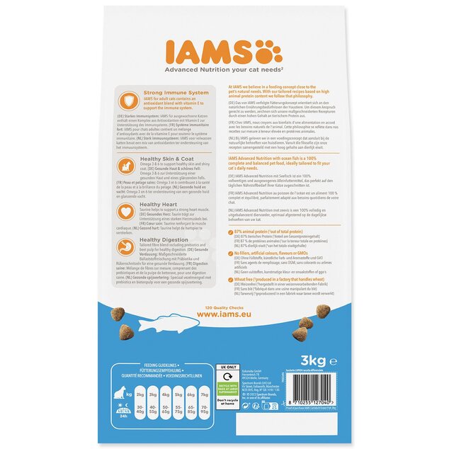 Krmivo IAMS Cat Adult ocean fish 3kg