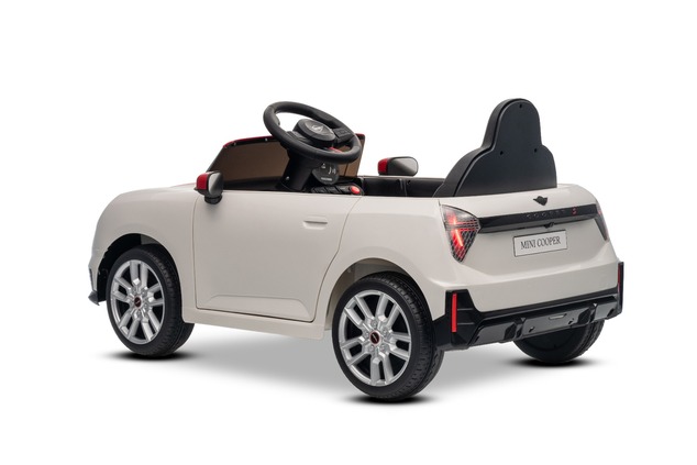 Elektrické autíčko BMW Mini Cooper 12V, biele, USB Vstup s Bluetooth pripojením na MP3 Pre