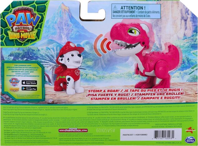 Spin Master Paw Patrol Dino figura con suoni + Marshall