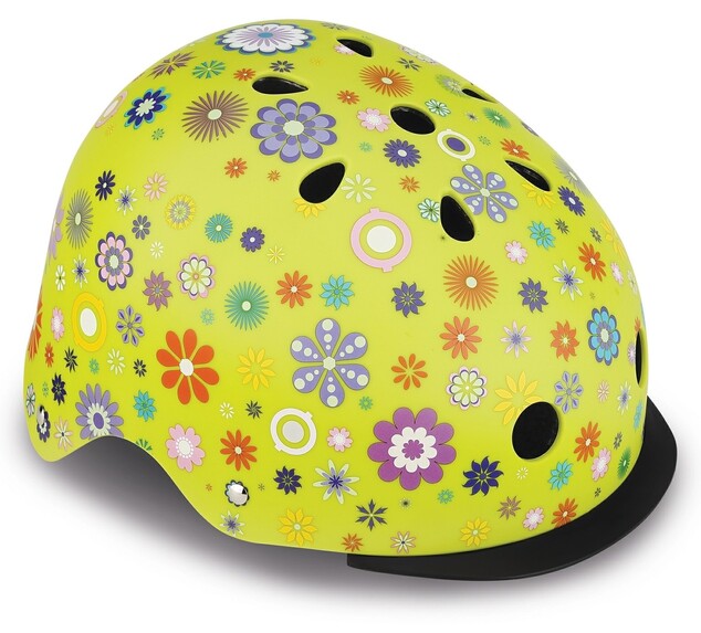 Globber Kinderhelm Elite Lime Green - Flowers XS/S (48-53 cm)