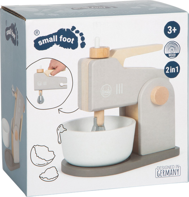 small foot Drevený kuchynský robot 2 v 1 Tasty sivý