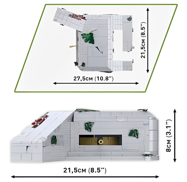 Cobi II WW Regelbau 667 nemecký bunker, 1:35, 630 k, 2 f