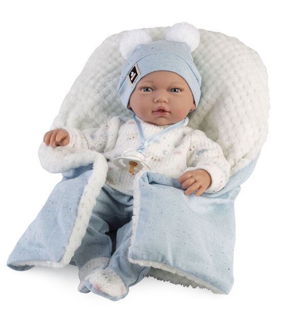 Guca 885 ADRI - realistická bábika bábätko s mäkkým látkovým telom - 38 cm