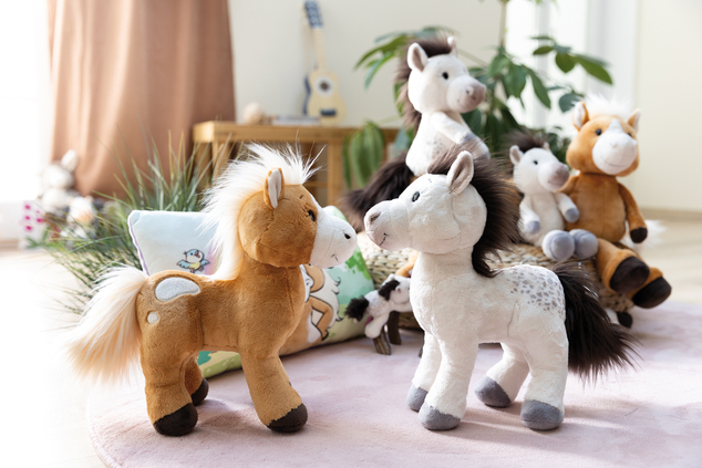 NICI plyš Pony Mony biely 27cm, GREEN