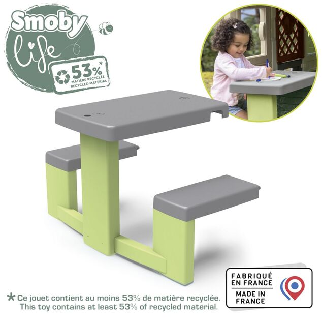 Smoby Piknikový stolček Life s lavicami k domčeku
