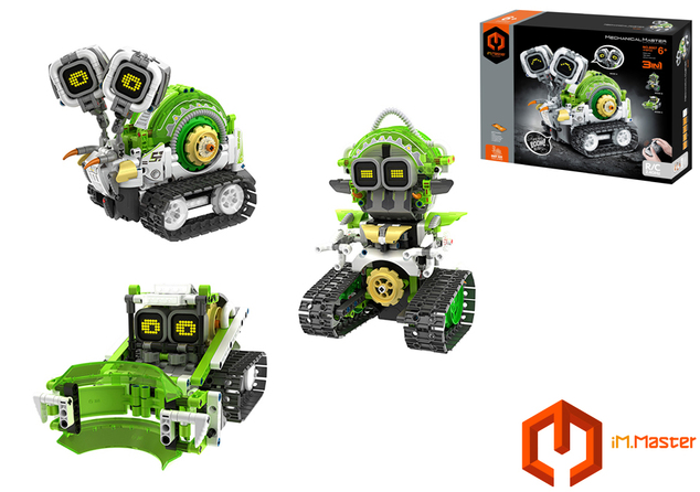iM.Master Stavebnica robot slimák 3v1 RC na diaľkové ovládanie 13,5x21,2x18 cm
