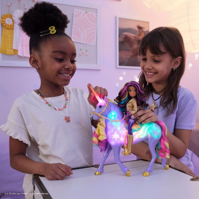 Unicorn Academy Svetelný jednorožec WildStar a Sophia 24 cm