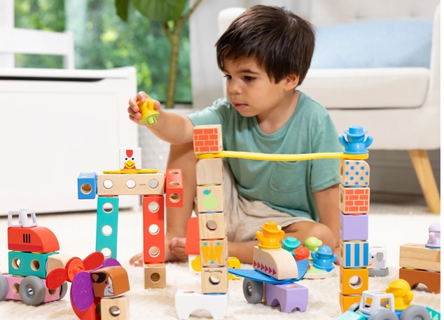 Spin Master Melissa &amp; Doug Blockables stavebnica Farma