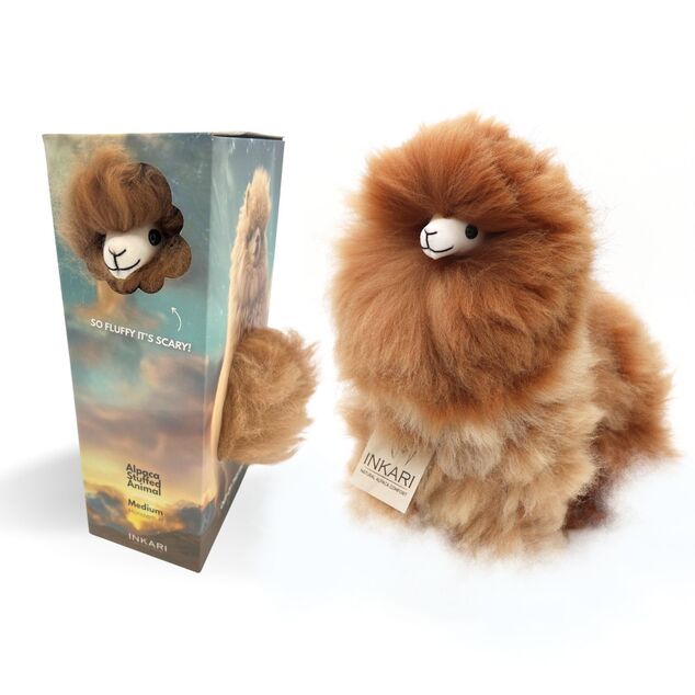 INKARI Jucărie de pluș Alpaca Medium Monsterfluff Sandstone 32cm