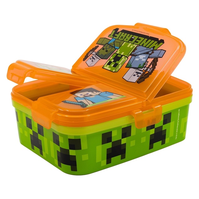 Minecraft Desiatový box s priehradkami 550 ml