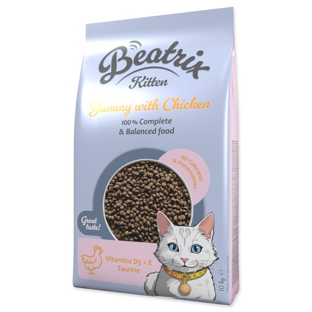Krmivo Beatrix Kitten s kuracím mäsom 10kg