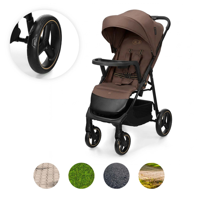 KINDERKRAFT Športni voziček Trig 3 Tray Velvet Mocca