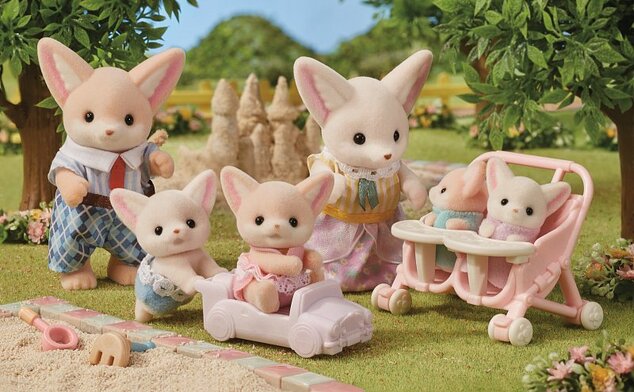 Sylvanian Families Rodina líšiek Fenek s dvojčatami