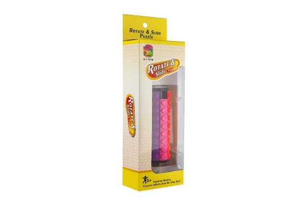 Hlavolam valec/veža farebný plast 11cm, 8x25x4,5cm