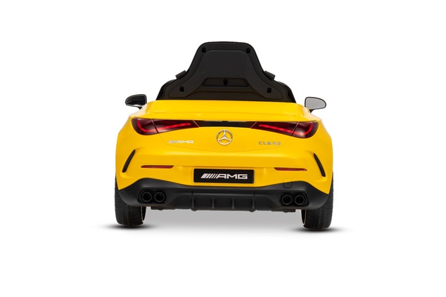 Elektrické autíčko Mercedes CLE 12V s pohonom zadných kolies, žlté, Jednomiestne, Lítiová