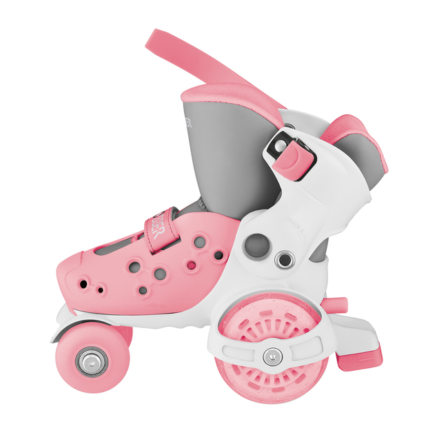 Globber Patins pour enfants GO QUAD Taille : 26-29 Rose Pastel