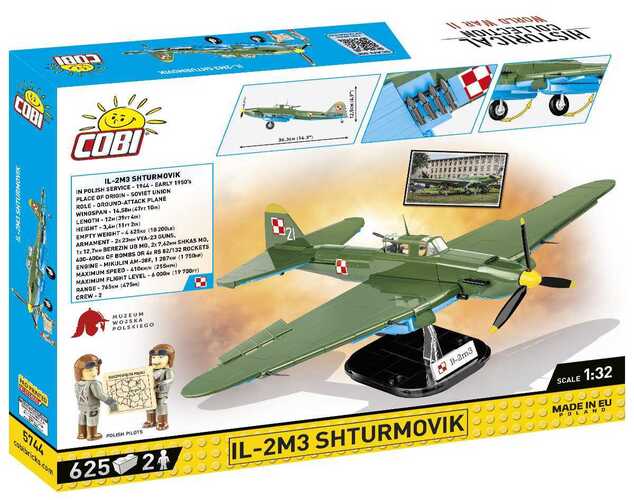 Cobi 5744 II WW Iljušin Il-2 Šturmovik, 1:32, 636 k, 2 f