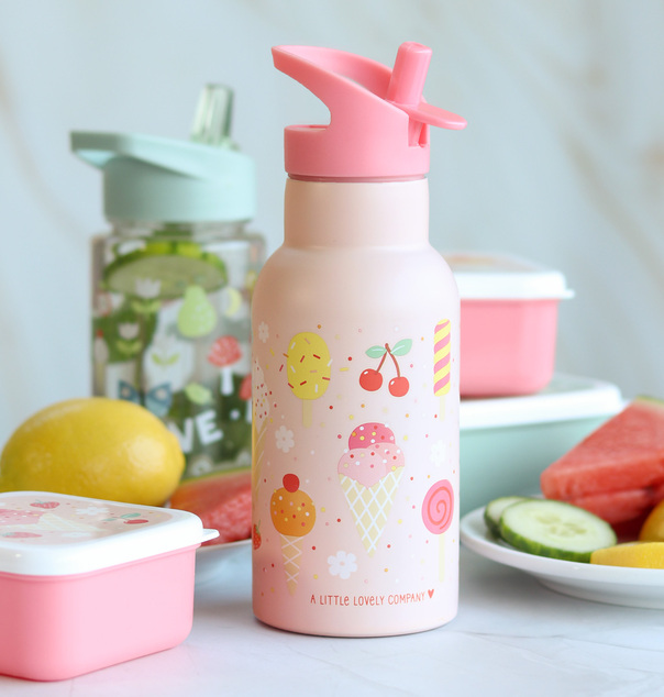 A Little Lovely Company - nerezová fľaša na pitie, 350 ml - zmrzlina