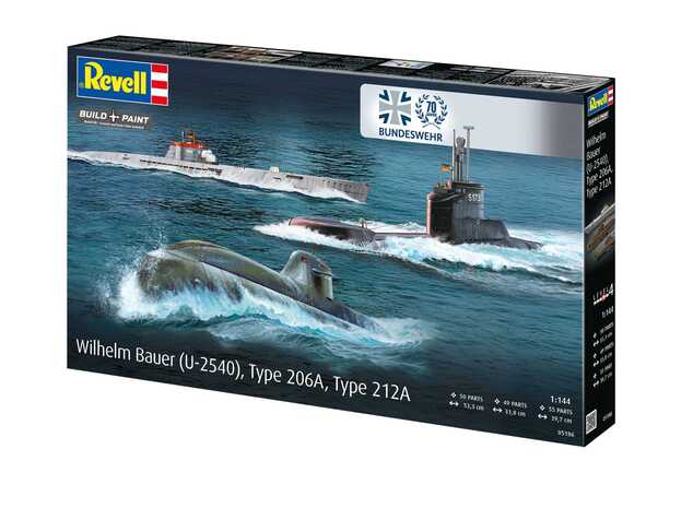 Plastikmodellbausatz U-Boot 05186 - 70 Jahre Bundeswehr: Wilhelm Bauer, Typ 206A, Klasse 2 (1:144