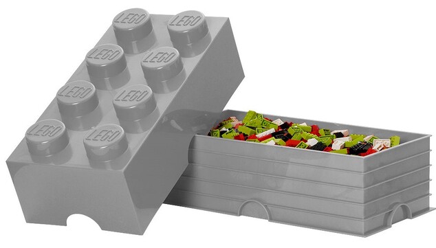 LEGO® úložný box 8 - šedá 250 x 500 x 180 mm