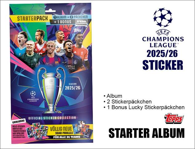 Topps UEFA Champions League 2025/2026 Sticker - Starteralbum