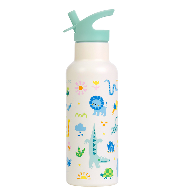 A Little Lovely Company - Edelstahl-Trinkflasche, 500 ml - Dschungel
