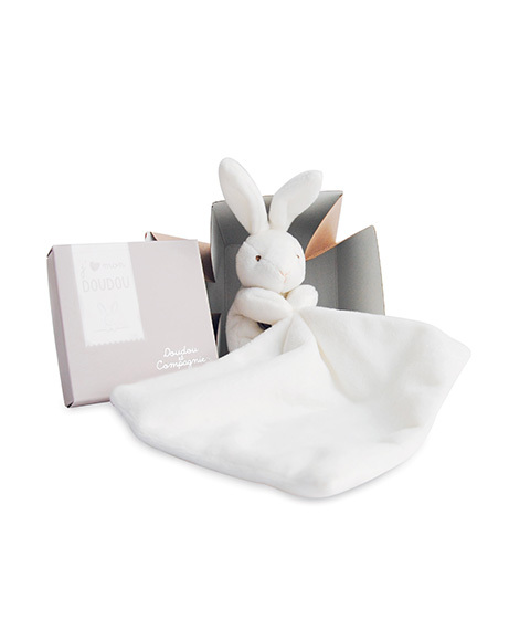 Doudou Poklon set - zec s mišem 10 cm