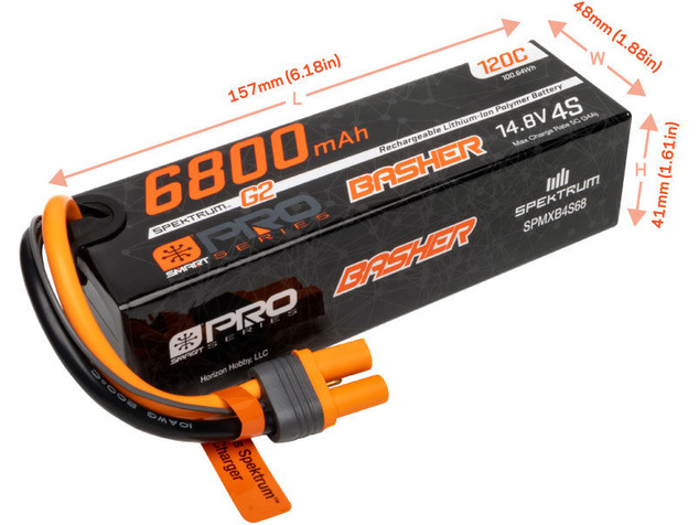 Spektrum Smart G2 Pre LiPo 14.8V 6800mAh 120C IC5