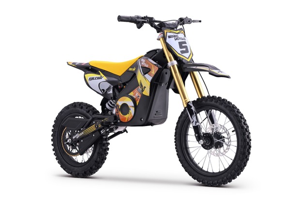 Motocross elettrico per bambini e adolescenti Beneo Motors Falcon giallo - 1600W
