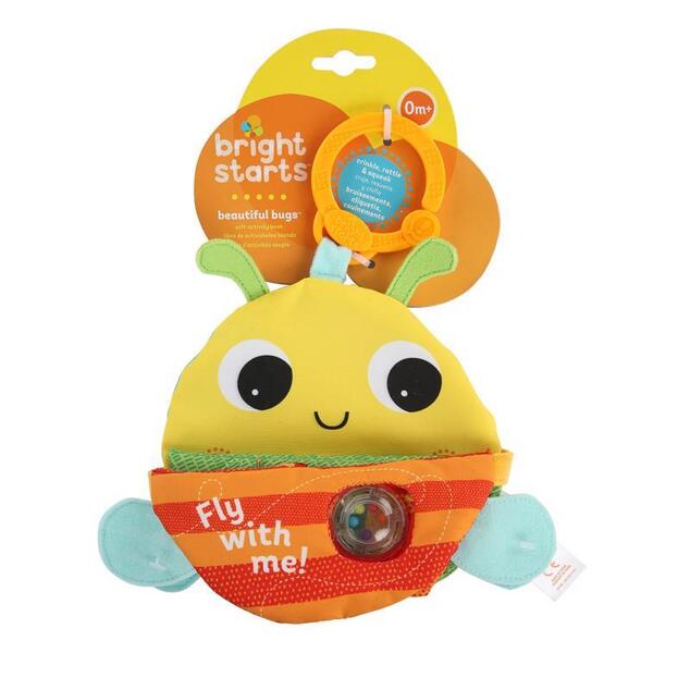 BRIGHT STARTS Knjiga aktivna na C prstenu Beautiful Bugs pčelica 0m+