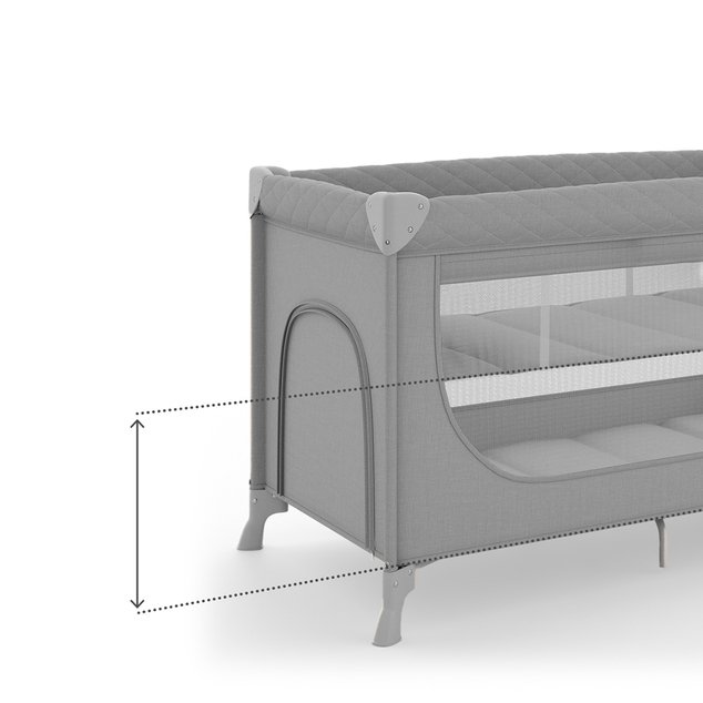 KINDERKRAFT Postieľka cestovná Leody Up Grey