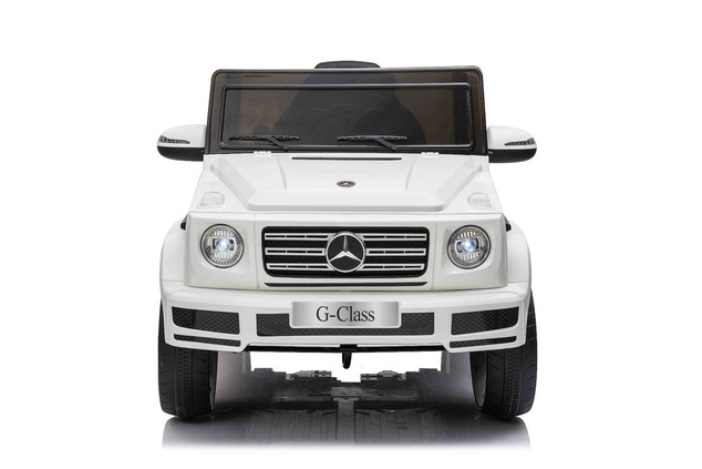 Elektrické autíčko Mercedes G500 12V, biele, 2,4 GHz diaľkové ovládanie, USB / SD Vstup, o