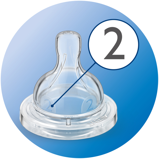 Avent Schnuller Classic 2 Löcher ab 1 m 2 Stück