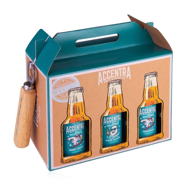 ACCENTRA Set da bagno Men's Collection Winter Edition con apribottiglie Legno di cedro