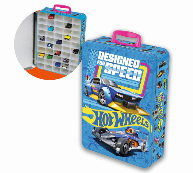 Klein Sammlerkoffer Hot Wheels, 50 Stück