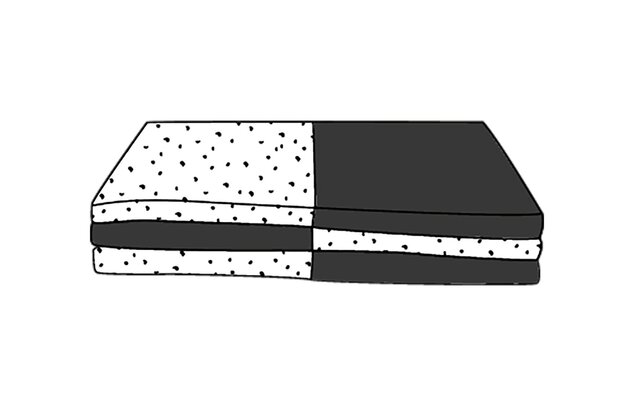 Tappetino da gioco pieghevole imbottito per bambini 5 in 1, Black&amp;White
