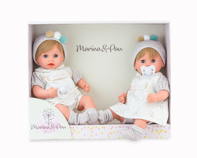 MARINA &amp; PAU bábika Mini Reborn Mellizos 35cm