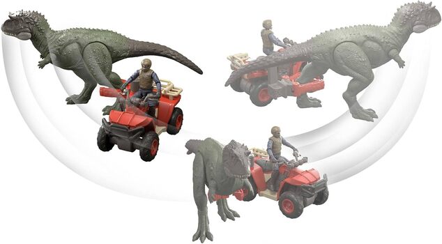 Mattel Jurassic World Survival EKRIXINATORSAURUS i četverokotač s kukom,