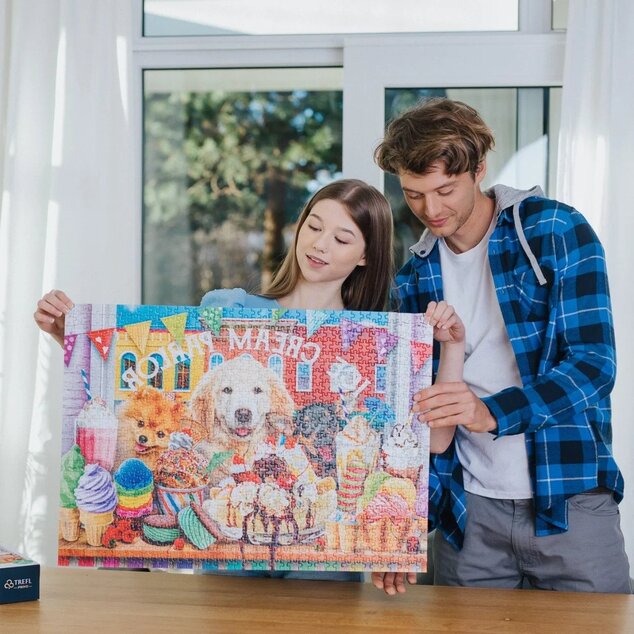 Trefl Prime puzzle 1000 UFT - Nálož roztomilosti: Psí sliediči