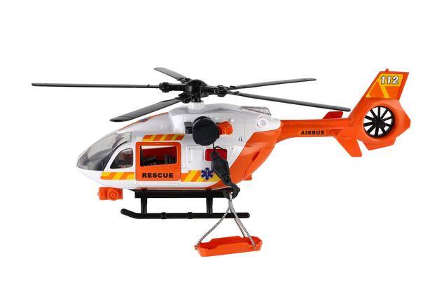 Elicottero di soccorso in plastica 32cm a batterie con luce e suono